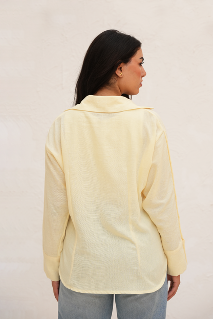 Pleated Linen Blouse