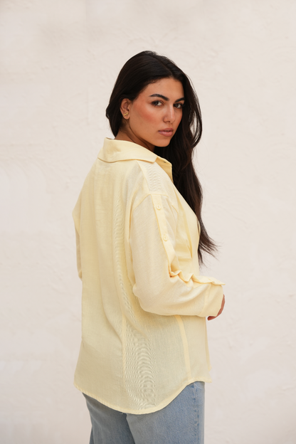 Pleated Linen Blouse